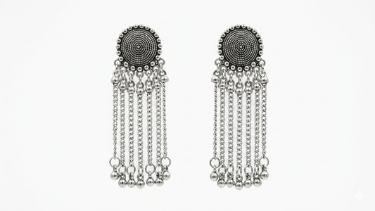 Silver Oxidised Earrings
